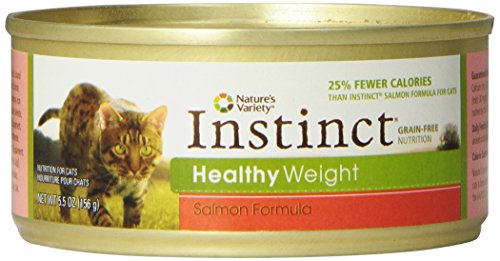Nature'S Variety Instinct Healthy Weight Grain-Free Salmon Formula Canned Cat Food, 5.5 Oz. Cans (Case Of 12)