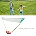QWUUYEC Portable Badminton Net Set 13.1ft with Storage Base, Easy Setup for Indoor Outdoor Family Game - Durable ABS Material, Tool - Free Assembly, Ideal for Backyard Sports