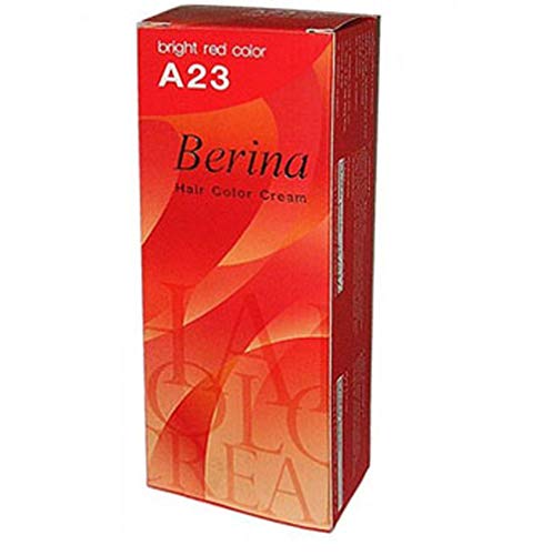 Berina Permanent Hair Dye Color Cream # A23 Bright Red Color Made In Thailand By Sellgreat1449. #TOP17