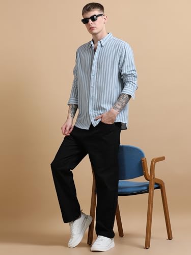 Image of StitchX Men's Full Sleeve Vertical Stripes Shirt