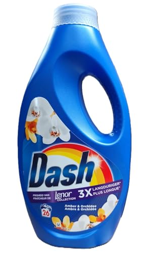 Dash vloeibaar wasmiddel Touch of Lenor, verpakking van 5 stuks, gouden orchidee, 1,17 liter, 26 wasbeurten