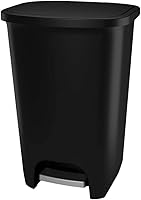 Vista 2 de Glad Bote de plástico de capacidad extra de 75 L con protección contra olores CloroxTM, 75 litros, negro mate y cubo de basura de plástico GLD-74030