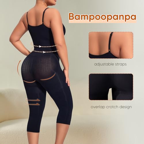 Tummy Control Bodysuits Full Body Suit Shapewear One Piece Capri Jumpsuits for Women3