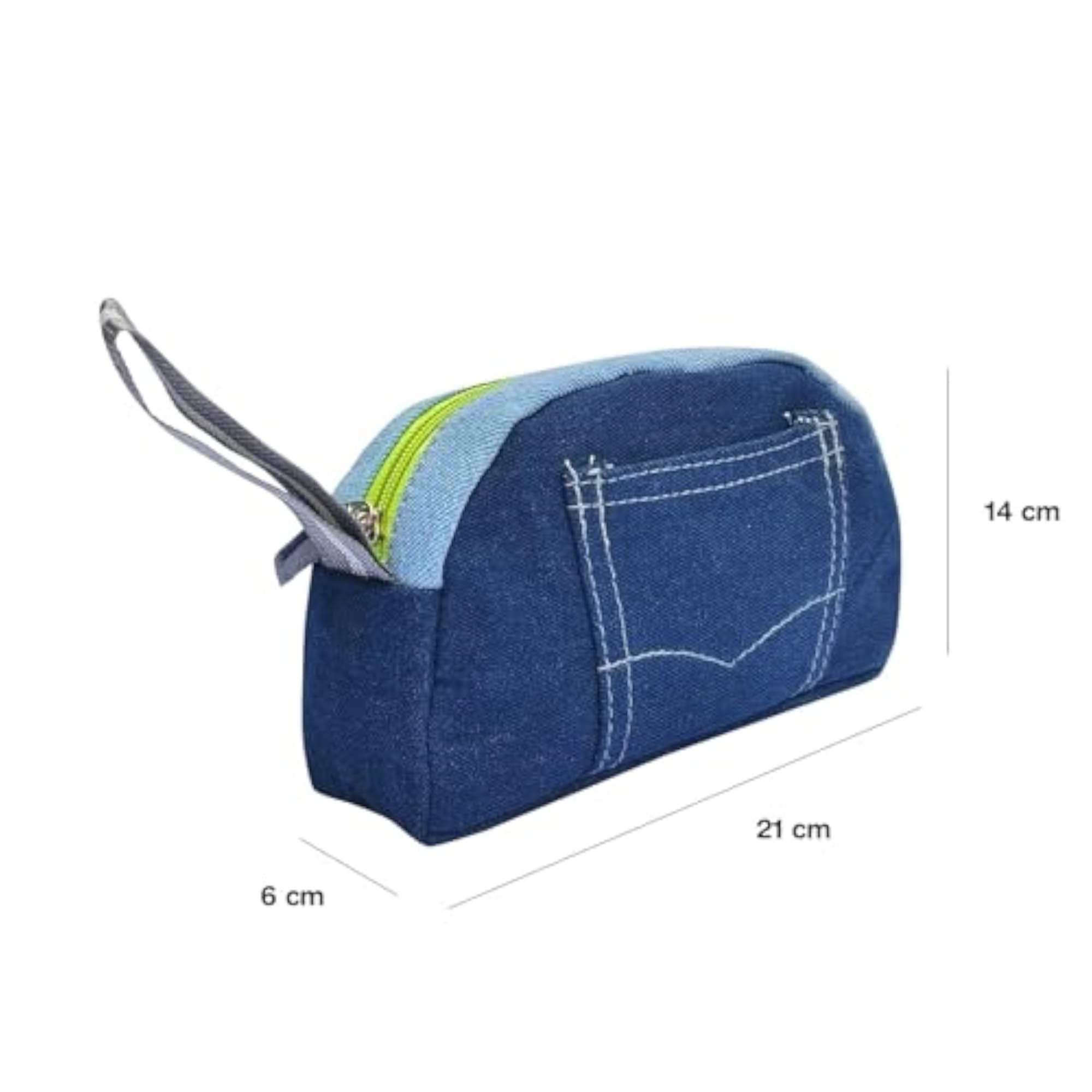 Women’s Denim Pencil Pouch, Classic Navy Blue