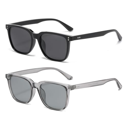 Image of Gleyemor Polarized Mens Square Sunglasses UV400 Protection Sun Glasses | Classic Retro Square Shades for Fashion, Driving Fishing Golf Outdoor Sport Shades