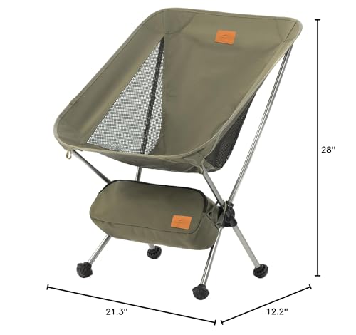 Naturehike YL08 Ultralight Camping Chair, 2.38 LBS Portable Backpacking Chair with Anti-Sinking Feet, Lightweight Compact Folding Hiking Camp Chair - view 1