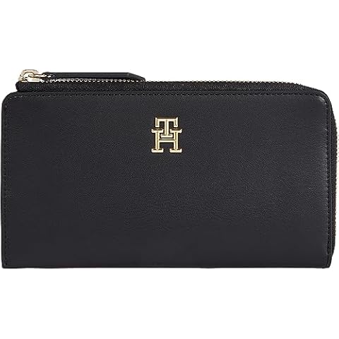 Tommy Hilfiger Women's Slim Wallet, Black Cover