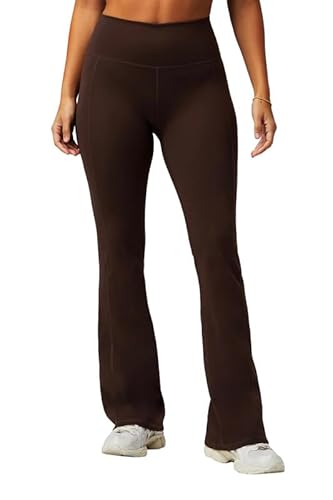 Fabletics Women's Oasis Pureluxe High-Waisted Kick Flare, Light Compression, Buttery Soft