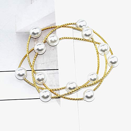Bracelet en pierre pour femme accessoire multicouche blanc quotidien