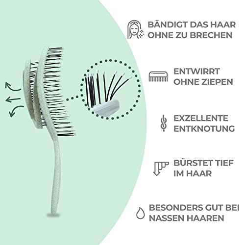 Haarbürste Ninabella Bio für Damen, Herren und Kinder ohne Ziepen