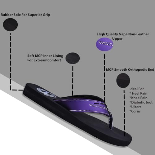 Image of DR PLUS Women's Healthcare, Diabetic and Orthopedic MCR /MCP Footwear /Sandals /Slipper /Chappal
