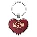 Midwestern Sate Primary Logo Keychain Heart Love Metal Key Chain Ring