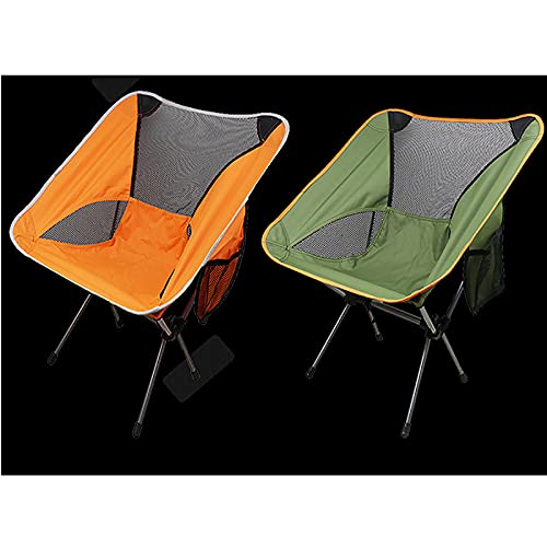 Chaise camping pliante ultralégère pour pêche et randonnée - Siège compact orange - 7