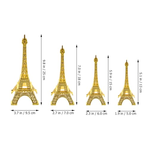 Torre Eiffel modelo de edificio vintage en metal PRETYZOOM coleccionable 3