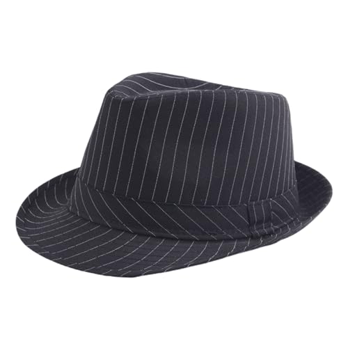Sombrero Fedora Rayado Estilo Antiguo Unisex miniatura 1
