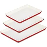 HONGBAKE 3 Pack Nonstick Ceramic Baking Sheet Pan Set for Oven, Non-Toxic Half/Quarter/Jelly Roll...