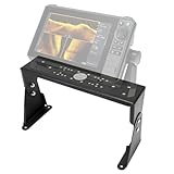 Universal Fish Finder Graph Mount for Boat, Adjustable Bottom Angle, Deck Marine Electronic Mount, Reserve Foot Pedal Space, Compatible with Garmin/Lowrance/Humminbird and More (8' H)