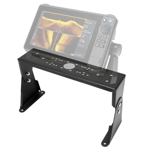 Universal Fish Finder Graph Mount for Boat, Adjustable Bottom Angle, Deck Marine Electronic Mount, Reserve Foot Pedal Space, Compatible with Garmin/Lowrance/Humminbird and More (8
