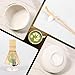 Hevtsde 7Pcs Matcha Whisk Set with All Accessories Ceremonical Matcha Making Kit Hand Painted Fine Craftsmanship Heat Resistant for Daily Tea Time(green-Style 1-7)