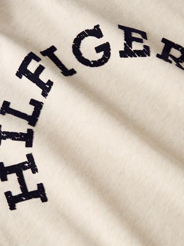 Tommy Hilfiger Herren Sweatshirt ohne Kapuze, Elfenbein (Calico Heather), XS 3