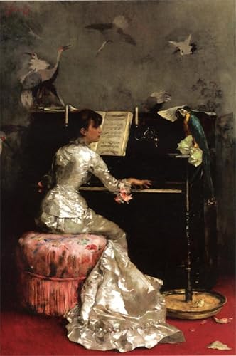 Jeune femme au piano de Julius Leblanc Stewart poster graffiti