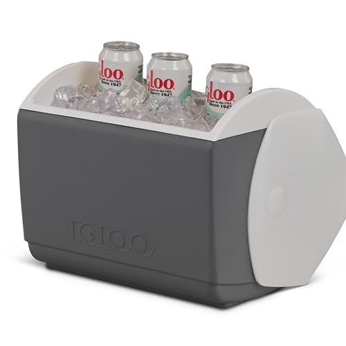 Igloo Playmate Elite 16 Qt Cooler, Carbonite | Insulated Ice Chest, Holds 30 Cans, Tent-Top Design, Push-Button Lid, Molded-In Carry Handle - image 7