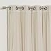 Best Home Fashion uMIXm Tulle Sheer Lace and Blackout 4 Piece Curtain Set – Antique Bronze Grommet Top – Beige – 52
