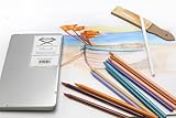 Utilisation polyvalente : lot de 12 crayons de couleur pastel doux sans bois dans une élégante boîte en métal, idéal pour la peinture pastel, le dessin et les croquis. Disponible dans les variantes Standard, Botanic, Portrait et Beach, avec du papier de verre pour tailler les crayons.