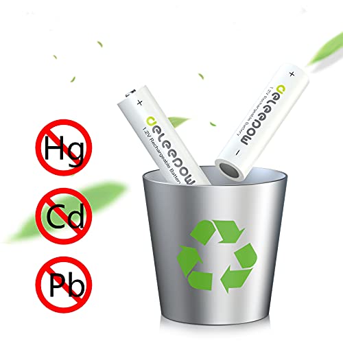 Deleepow Rechargeable Aa Batteries Nimh 3300Mah 1.2V Batteries Double A Rechargeable High Capacity 1200 Cycles Pack Of 8 #TOP5