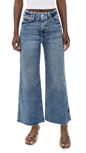 Good American Women's Good Skate Wide Cropped Jeans