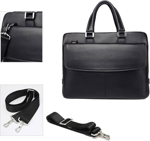 Briefcases for men Leather Men First Layer Cowhide Business Briefcase Multi-functional Messenger Shoulder Men4