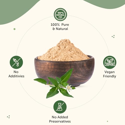 Image of Neuherbs Bhringraj Powder 100g | Ayurvedic Hair Mask for Hair Growth, Scalp Nourishment & Hair Care | 100% Pure & Natural Herbal Powder