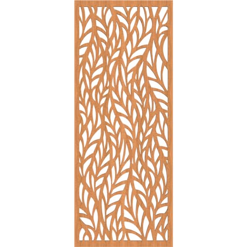 Image of 11 3 /8 inchW x 29 3 /8 inchH x 3 /8 inchT Ortonville Decorative Fretwork Wood Wall Panels, Cherry