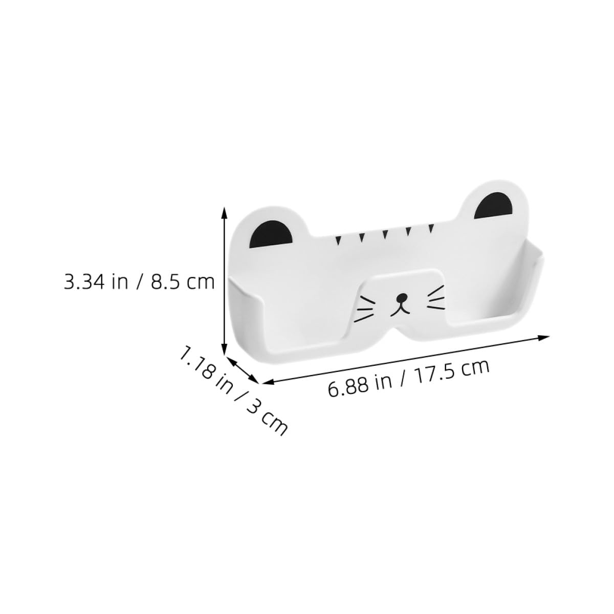 GALPADA Wandbrillenorganizer Katzenform aus Abs Weiß für Brillen 1 Stück