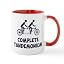 White/Red Inside - Tandem Bike Complete Tandemonium Mugs