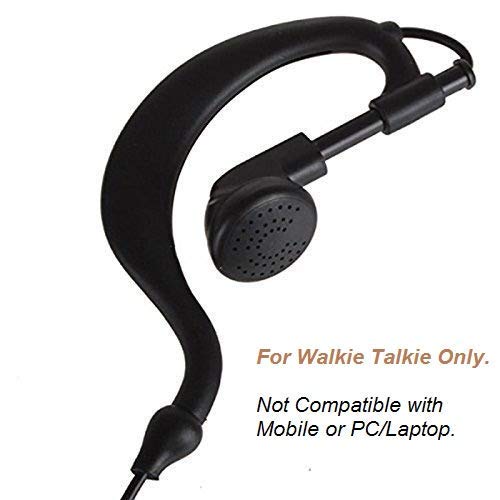 Image of RENMAX PTT EP-10(N) Wired PTT Earphone 2-Pin K Type Connector 2.5 mm & 3.5mm Audio Jack 1.15 mtr Wire Length Earpiece Suitable for Models FB-888S VU-5R etc - Pack of 10