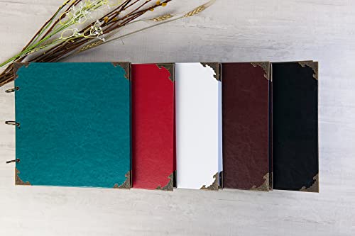 10 X 10 Inch Leather Hardcover 80 Pages Diy Scrapbook Photo Album Blank Craft Paper Wedding Anniversary Family Photo Scrapbook Album (Brown, 10 X 10 Inch) #TOP5