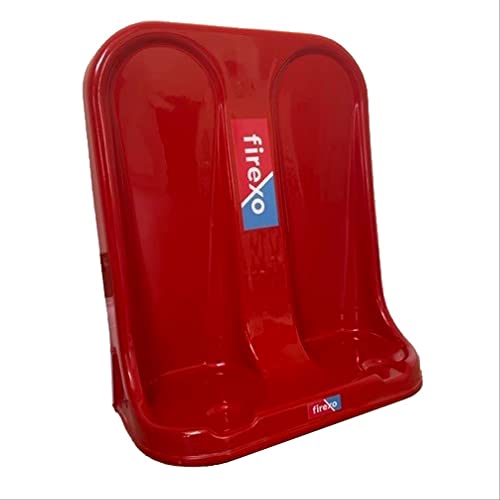 Firexo Support Double extincteur en Fibre de Verre Rouge Compatible avec Tous Les extincteurs Cover