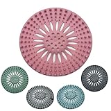 Eymanorj Silicone Drain Hair Catcher 5-Pack – Flexible TPR Drain Strainer & Cover for Bathroom Shower, Bathtub & Kitchen Sink – Reusable Non-Slip Hair Trap, Anti-Clog Drain Protector, Multi-Color