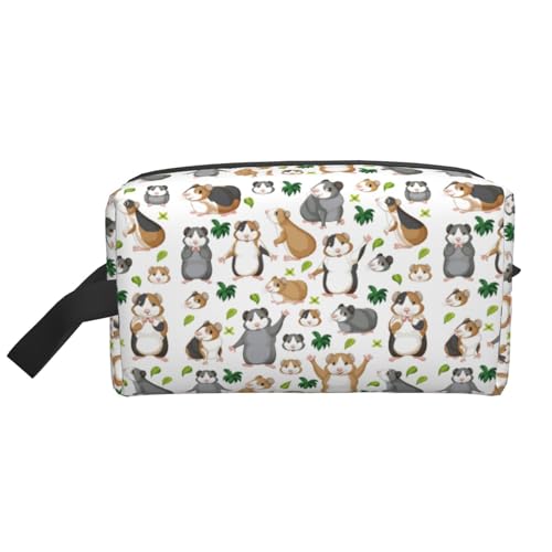 Beauty case da viaggio con animali della fattoria borsa per il trucco personalizzata grande capacità con cerniera multi-stile portatile da idea regalo per uomini e donne