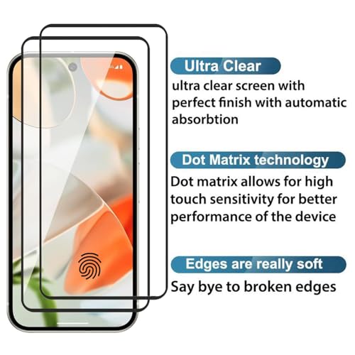 Image of Premium Gorilla Tempered Glass Screen Protector Compatible with Google Pixel 9 / Pixel 9 Pro | Pack of 2 | Military-Grade 9H Hardness | Edge-to-Edge Full Coverage | Anti-Scratch