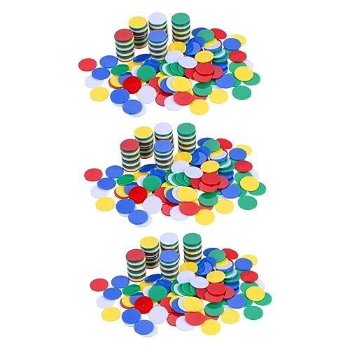 ibasenice 600pièces Jetons De Pour Apprentissage Disques De Bingo Plastique Pour Mathématiques Et Activités Ludiques