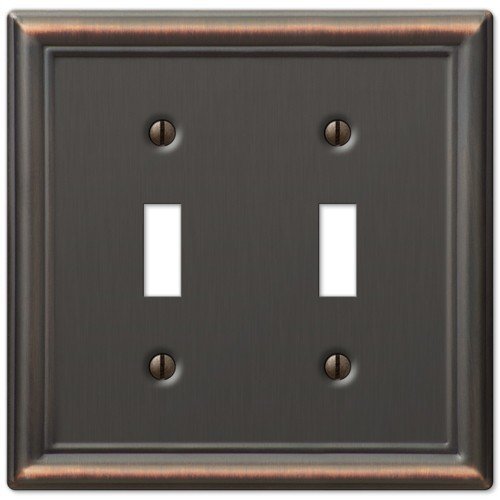 Double Toggle Wall Switch Plate Cover - Oil Rubbed Bronze