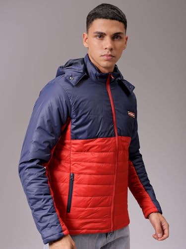 Image of The Indian Garage Co Men's Nylon Standard Slim Fit Mix & Match Puffer Jackets