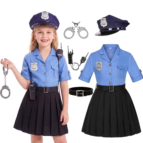 Disfraz de Policía para Niñas 9-10 Años KIDIN miniatura 1