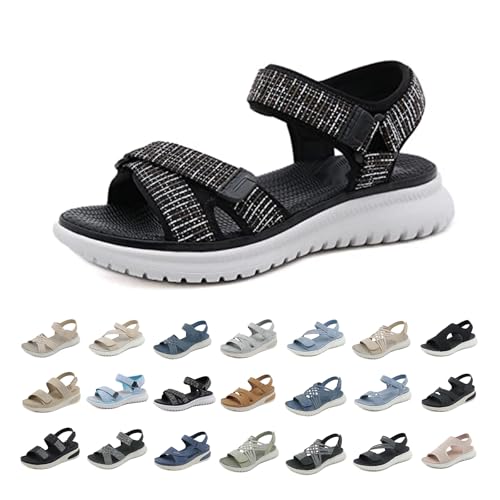 Women's Outdoor Hiking Sandals - Non-Slip Ankle Strap Sports Sandals, Comfortable Beach and Summer Travel Hiking