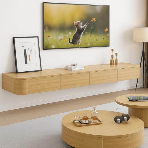 Ribanedy Mueble TV Suspendido Moderna | Consola de Medios de Entr...