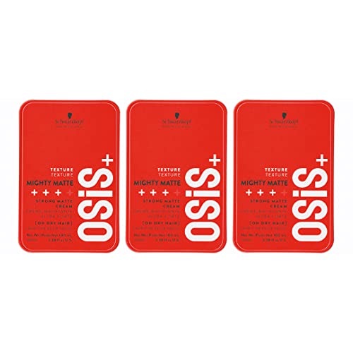 Schwarzkopf Professional - OSIS+ Lot de 3 Mighty Matte 100 ml Crème Matifiante Ultra Forte