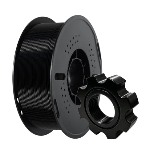 Kingroon 1.75mm PETG Filament, 1kg, Black, 3D Printer Filament, High Compatibility, Neat Arrangement of Spools, No Bubbl