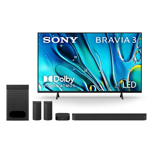 Image of Sony 43-Inch 4K Ultra HD BRAVIA 3 LED Smart TV (K-43S30) 2024 Model + BRAVIA Theater System 6 5.1ch Home Theater Sound Bar Bundle